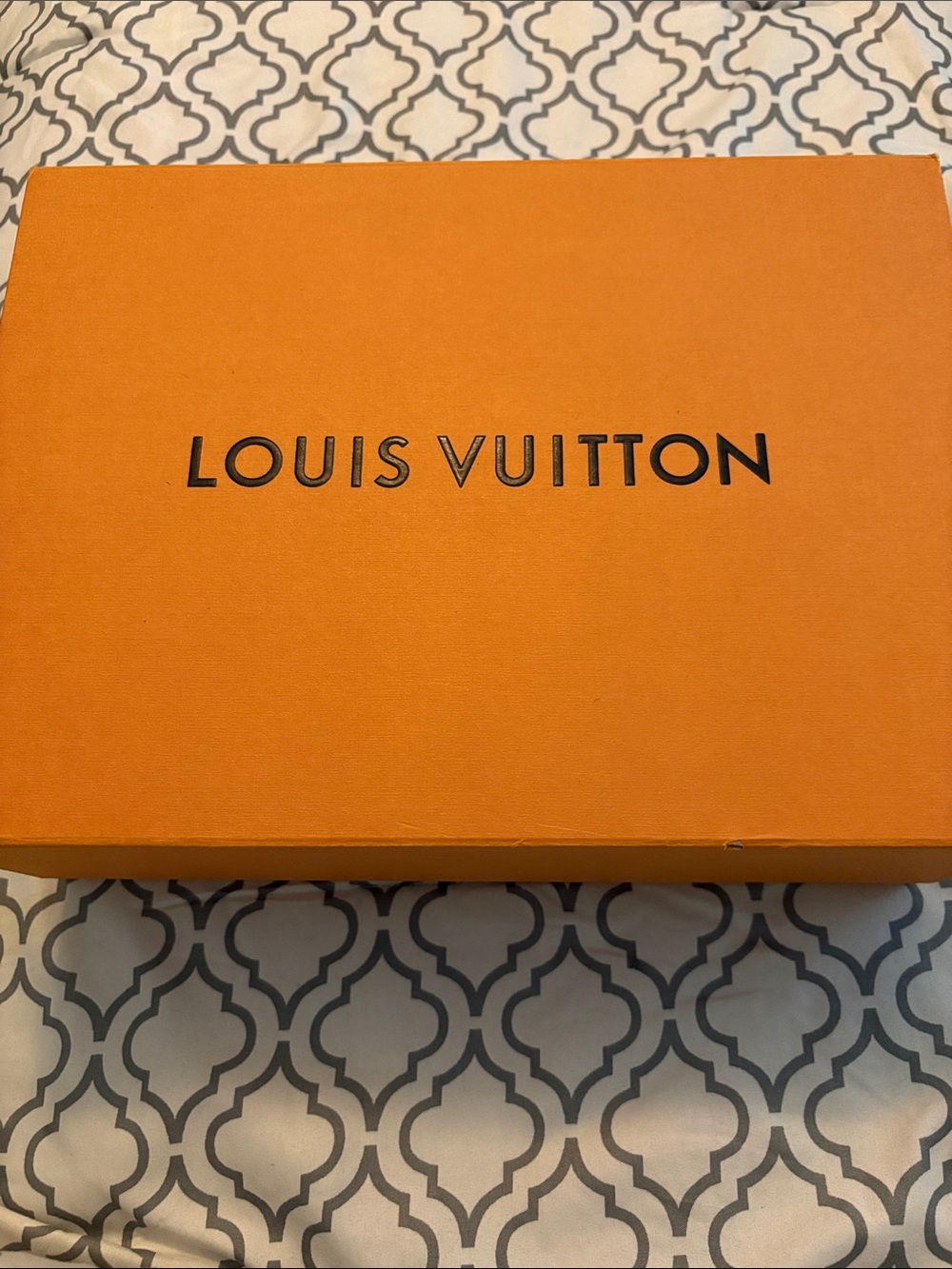 Louis Vuitton Orange Box with dark blue Logo